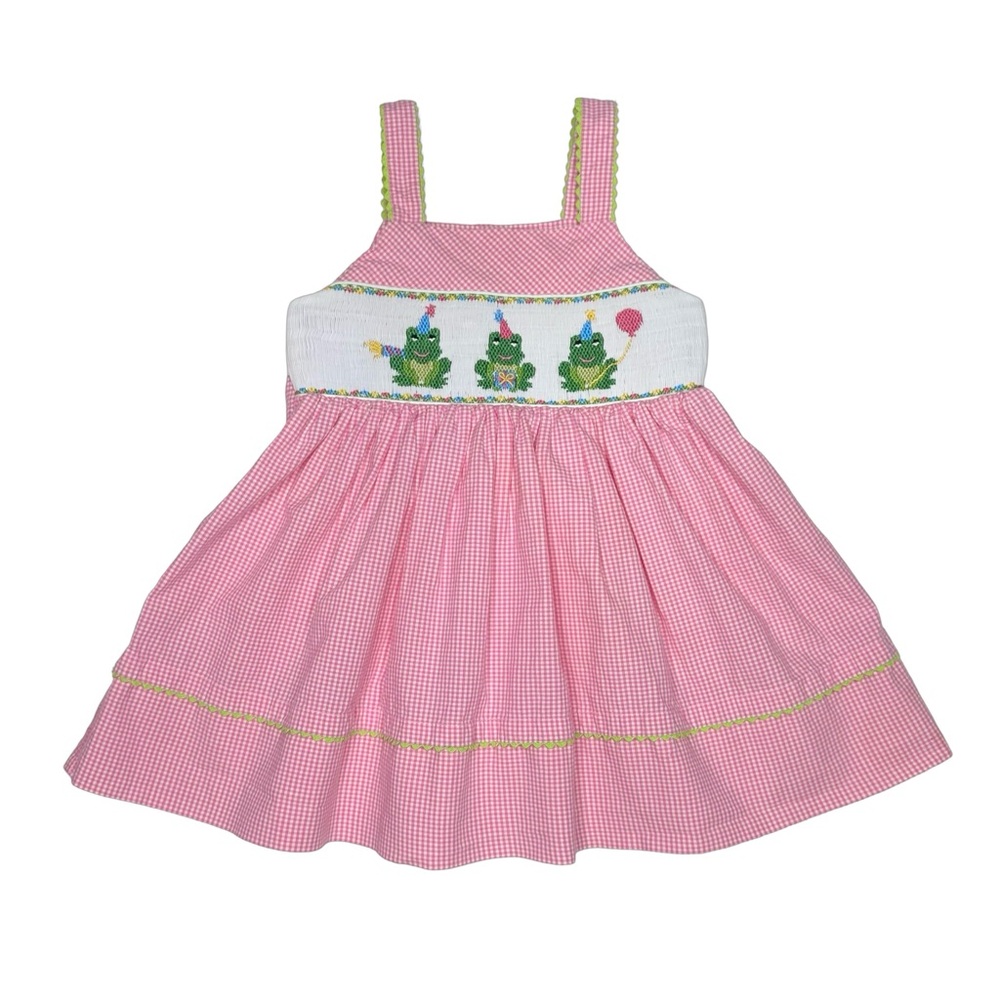 Anavini Frog Party‎ Smocked Dress